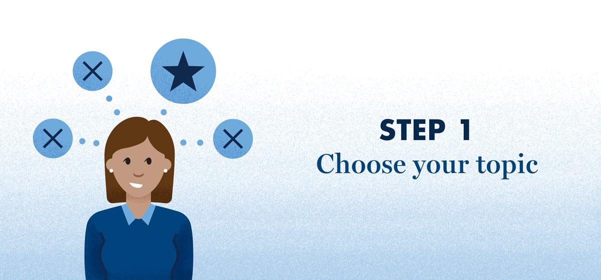 Step 1 – choose your topic