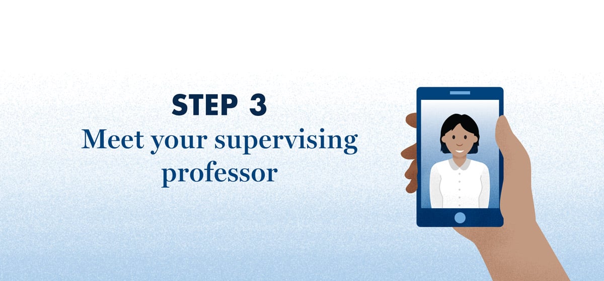 Step 3 – meet your supervising professor